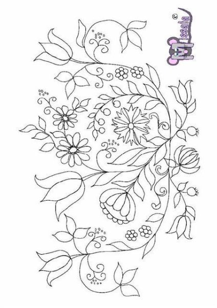 Большие узоры для вышивания гладью схемы