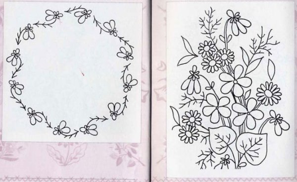 Рисунки для вышивки гладью цветы