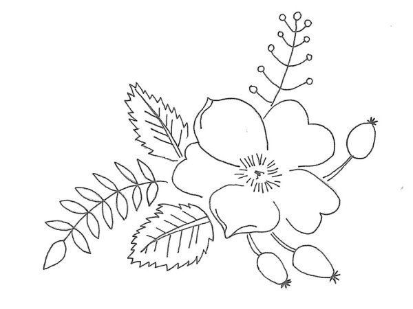 Трафареты цветов для вышивки