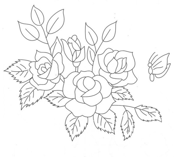 Эскизы цветов для вышивки