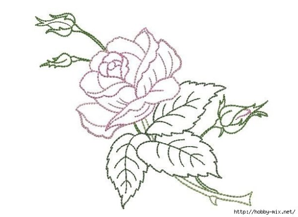 Вышивка гладью розы схемы