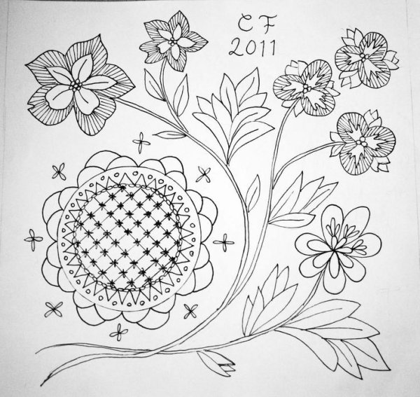 Узоры для вышивки гладью