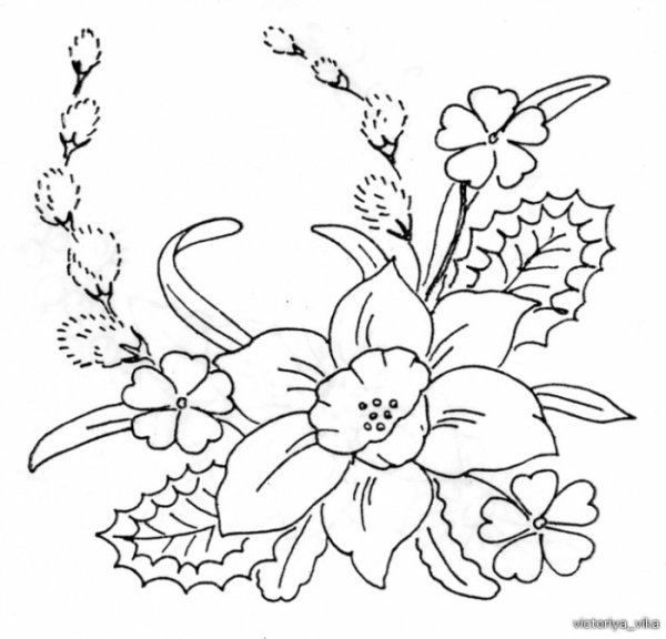 Трафареты для вышивания гладью