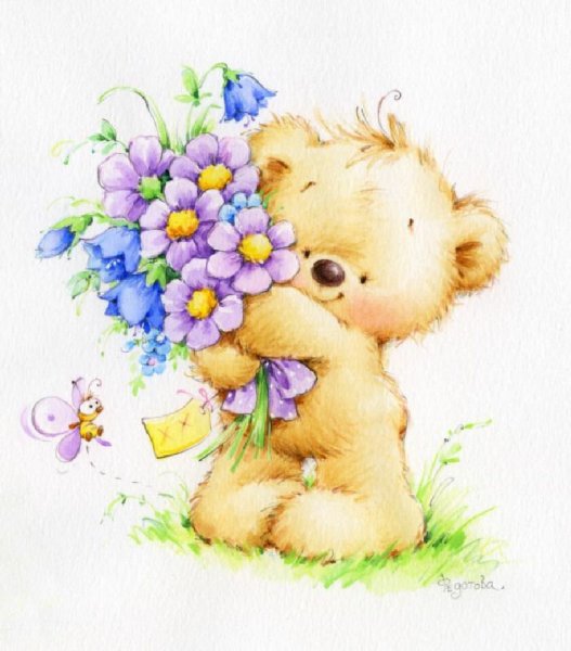 Рисунки Марины Федотовой мишки