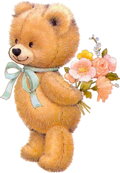Медвежонок с цветами