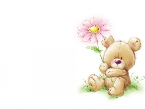 Медвежонок с цветами