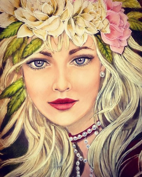 Красивая женщина рисунок