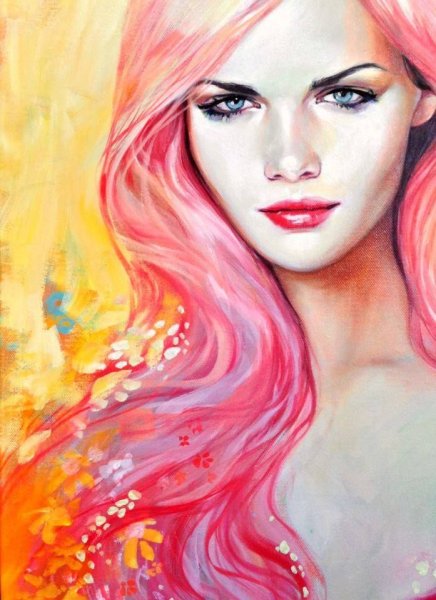 Мультяшные лица девушек