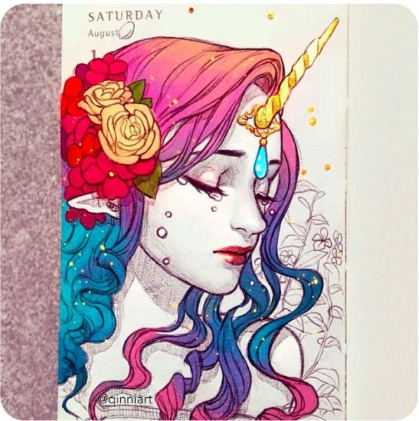 Цветные арты в скетчбук