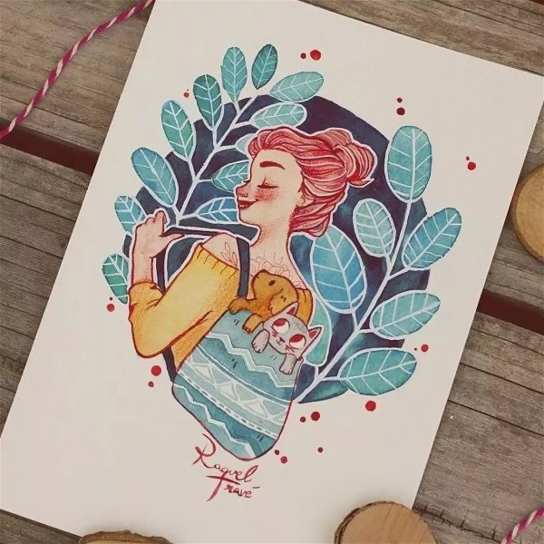 Иллюстрации в скетчбуке