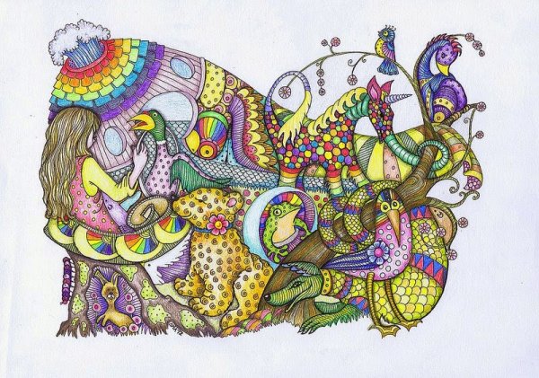 Картины в технике Зентангл