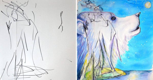 Картина из каракулей