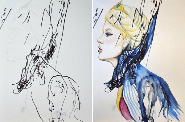 Картина из каракулей