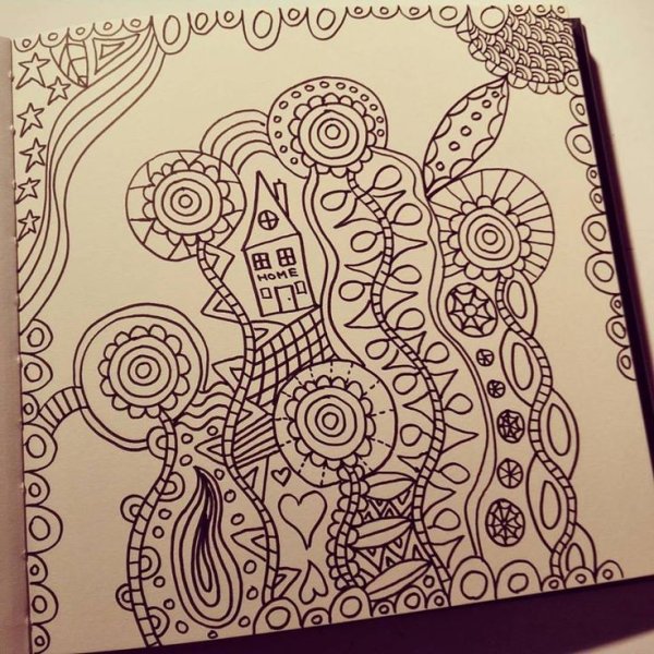 Чудесные узоры в стиле дудл