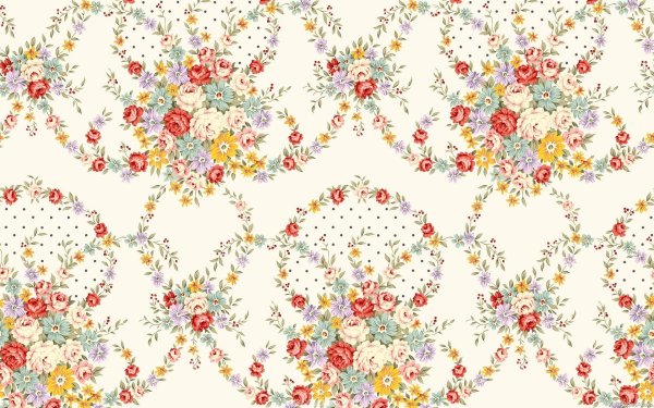 Бесшовный цветочный узор