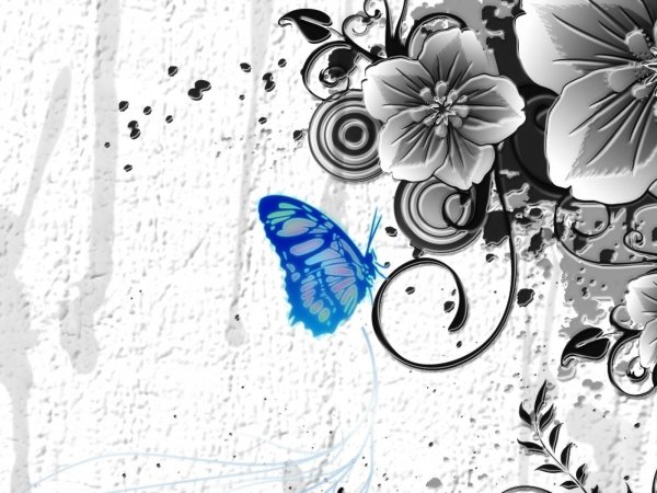 Абстракция в черно-белом цвете