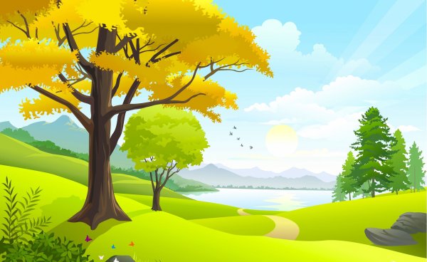 Летний пейзаж для детей