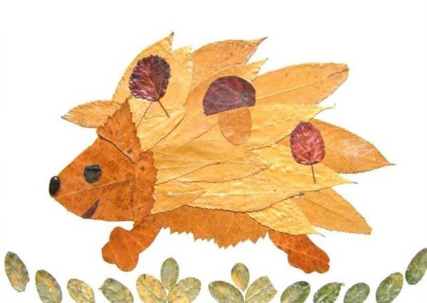 Аппликация из листьев