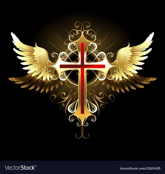 Православный крест на Красном фоне