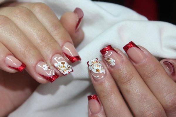 Френч красный с белым