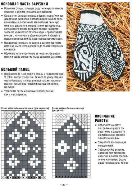 Жаккардовые узоры для варежек спицами схемы и описание