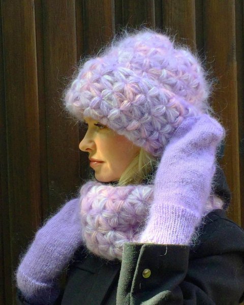 Схема вязания берета спицами