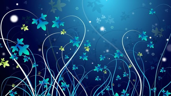 Векторные синие цветы