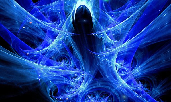 Голубые абстрактные цветы