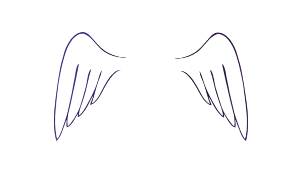 Крылья нарисованные карандашом