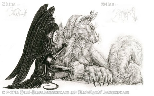 Демон рисунок карандашом простой