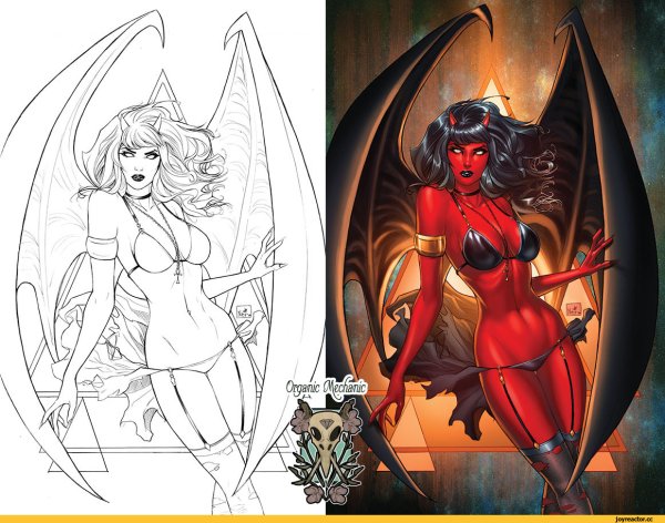 Демон картинки карандашом