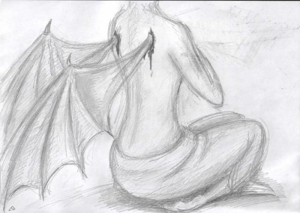 Рисунки ангелов и демонов легкие