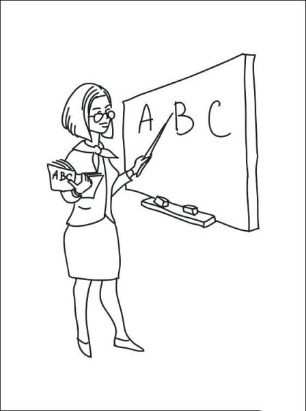 Учительница рисунок
