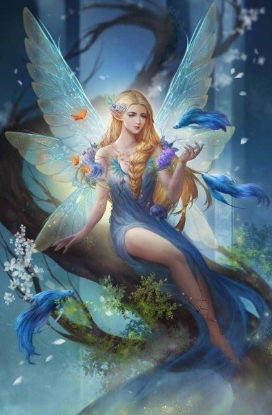 Феечка с крылышками рисунок