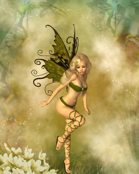 Девушка с крыльями бабочки