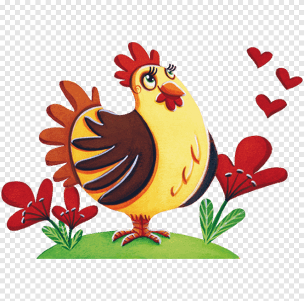 Курочка для детей цветная