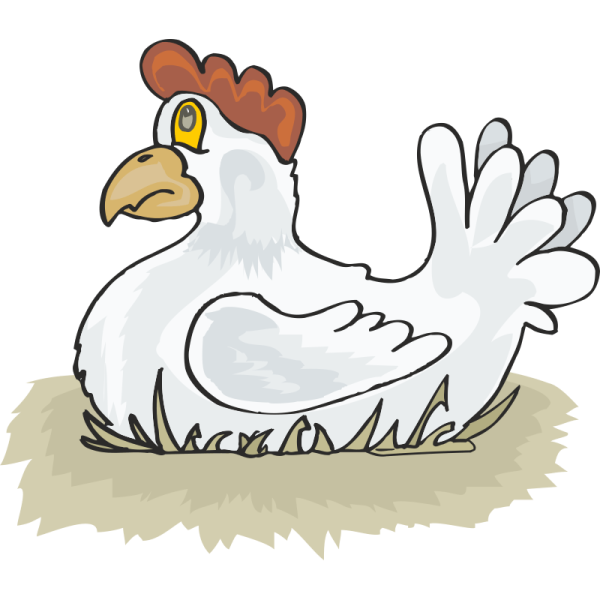 Курочка сидит