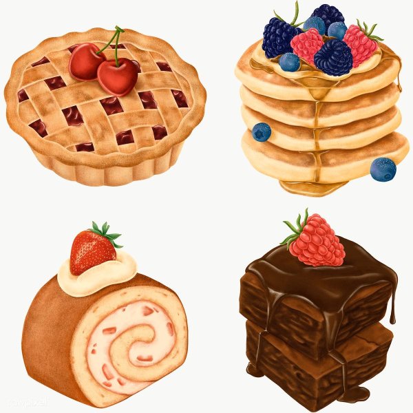 Сладости акварельными карандашами