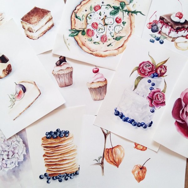 Иллюстрации кондитерских изделий