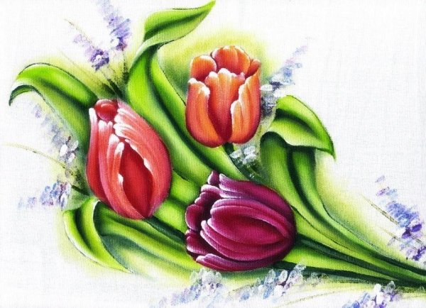 Красивый тюльпан рисунок