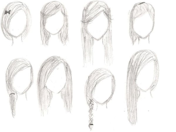 Волосы туториал референс