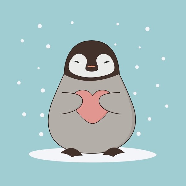 Пингвин арт простой