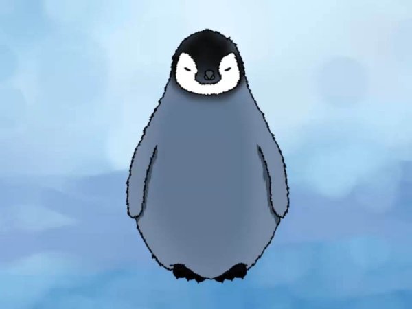 Пингвин для срисовки