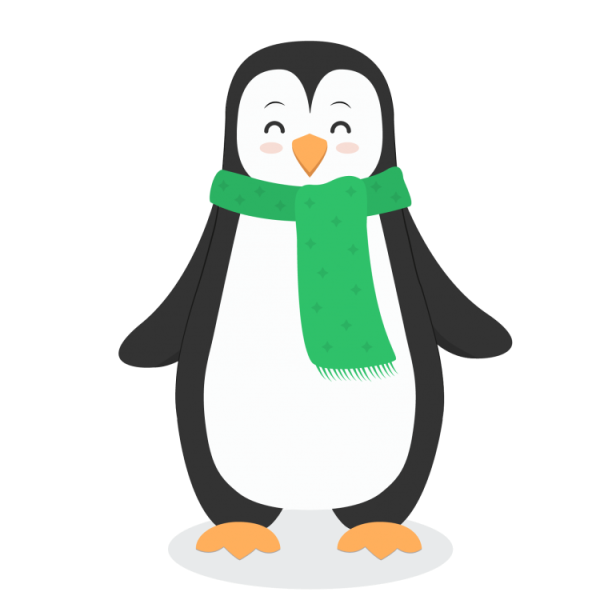 Пингвинчик карандашом