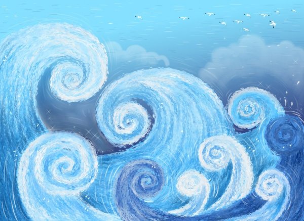 Волны из мультика