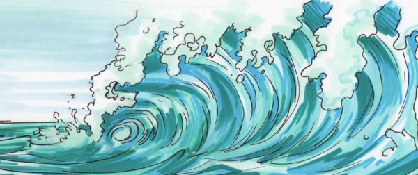 Волны мультяшные