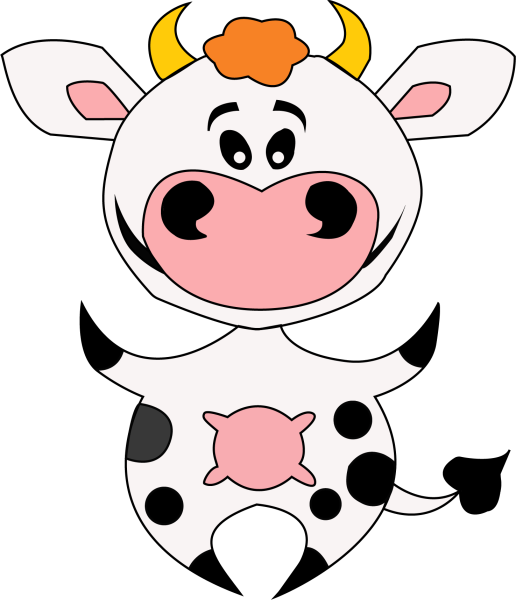 Веселые аппликации. Корова