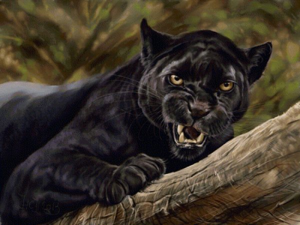 Тотемное тату пантера