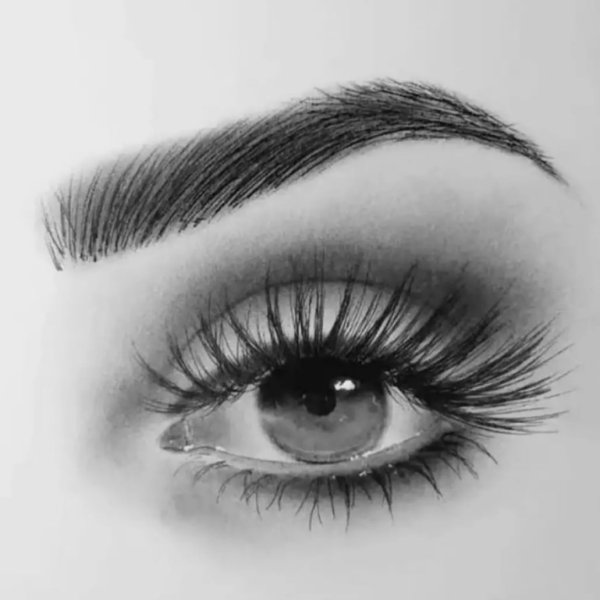 Ресницы карандашом