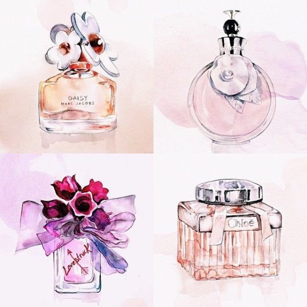 Скетч флакон духов